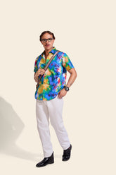 NM Tie-Dye Effect Shirt | Half Sleeve | Relaxed Fit | Premium Giza Cotton